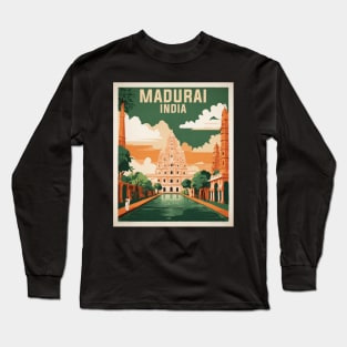 Madurai India Vintage Tourism Travel Long Sleeve T-Shirt